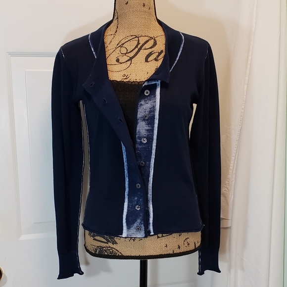 CAbi Centerfield Navy Blue Cardigan - Picture 7 of 8